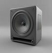 A high-quality, detailed shot of a modern speaker system, ideal for music lovers and audio professionals alike.