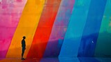 Fototapeta Kosmos - Gay Pride background wallpaper, poster card, rainbow, homosexual, love, colorful