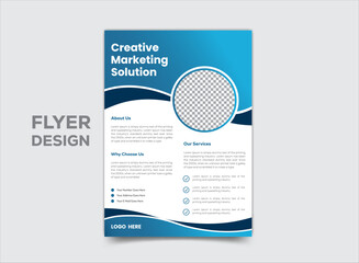 Wall Mural - corporate modern business flyer template design. creative marketing solution flyer.