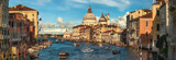 Fototapeta Krajobraz - Venezia panorama in daylight, Venice, Italy travel shot with nice blue sky