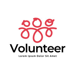 Poster - Volunteer logo premium vector illustration.