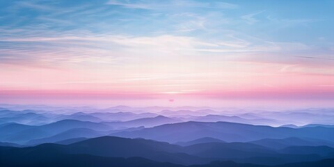 Wall Mural - sunrise in the mountains