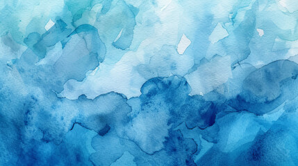 Wall Mural - Abstract colorful watercolor background in shades of blue