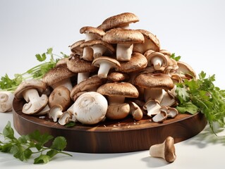 Canvas Print - mushrooms in a basket