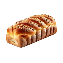 Sesame sprinkled bread isolated on transparent background