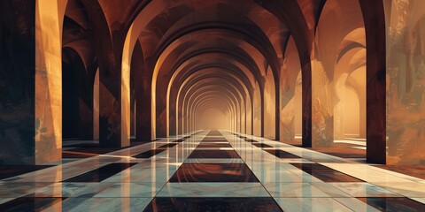 Canvas Print - arches of the cathedral of the holy sepulchre