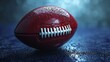 © Олег Фадеев - Red American football ball on a dark blue background