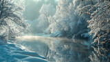Fototapeta Fototapety z mostem - winter photography style the atmosphere is the most beautiful and cold