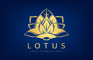 Wall Mural - Lotus flower logo vector design