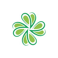 Wall Mural - clover logo icon vector