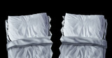 Fototapeta Panele - Sleeping Apart as happy couples in separate bedrooms and sleep separately as not sharing a bed as emotional space as a sleep divorce.