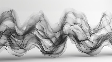 Aufkleber - Flow of air modern elements on white background. Abstract light effect blowing from an air conditioner or humidifier. Dynamic blurred motion.