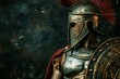 Ancient greek warrior war. Sword and helmet. Generate Ai