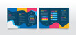 Autism trifold brochure template. Morden, Creative and professional brochure vector design. Simple and minimalist promotion layout illustration.