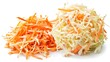 Coleslaw bundle (top view and side view) isolated on white background
