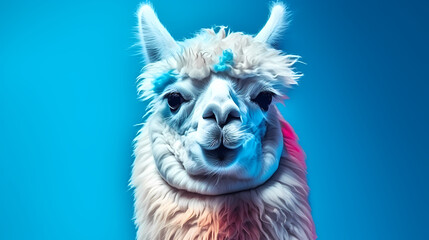  Close up portrait of camel against vibrant background