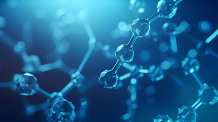 Wall Mural - closeup of molecules or a chemical structure, depicting a scientific and medical concept