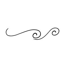 Poster - Swirl ornament stroke. Ornamental curls, swirls divider and filigree ornaments handdrawn doodle style vector