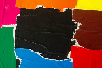 Poster - Abstract background of pieces of colored paper.