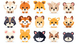 Fototapeta Pokój dzieciecy - cute animal character vector icon for sticker 