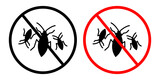 Fototapeta Londyn - Insect Repellence Action Line Icon. Bug Deterrence Measure icon in outline and solid flat style.