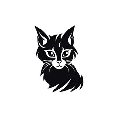 Wall Mural - cat black logo illustration