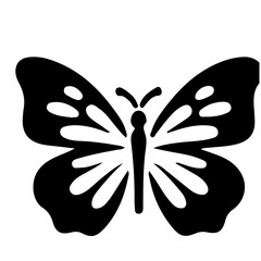 Wall Mural - black and white butterfly tattoo