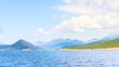 Panoramic image of the coast of Montenegro . Beautiful places near the Adriatic Sea