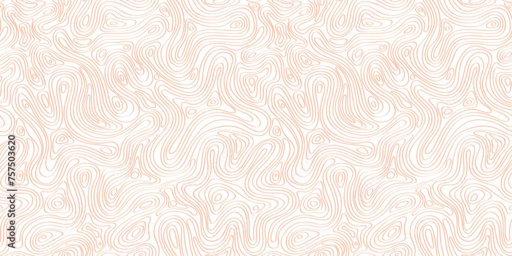 Contour lines map of topography. Seamless pattern with texture of ...