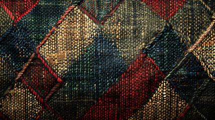 Poster - An image featuring a dark textile with unique texture and shiny metallic thread highlights