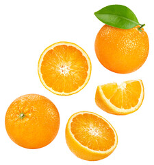 Wall Mural - Fresh organic orange isolated