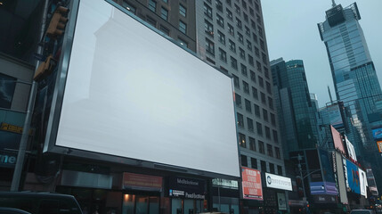 blank billboard in the city