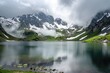 Serene Beauty of Lac de Roselend: A Stunning Mountain Lake Landscape in the French Alps