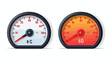 Fuel indicators gas meter. Gauge vector tank full i