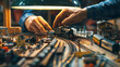 © GraphixOne - A person assembling a model train set, illustrating planning and strategy in business workflows