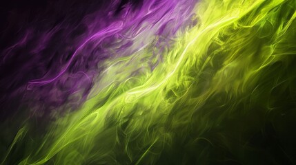 Wall Mural - Dynamic violet and lime green textured background, symbolizing energy and freshness.