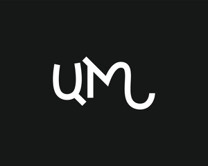 creative letter UM logo design vector
