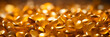 gold pebbles super macro сreated with Generative Ai