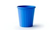 © drdigitaldesign - Blue Paper Bin on a white Background. Office Template with Copy Space