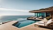 © Damian Sobczyk - Luxurious beachfront residence featuring a private rooftop infinity pool with panoramic views of the Pacific Ocean in Malibu, California