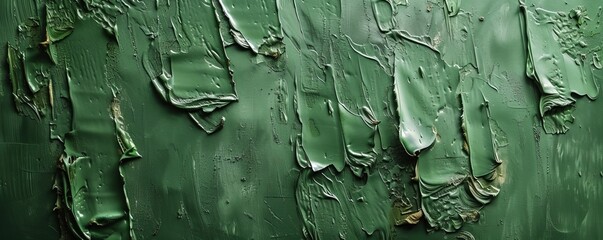 Wall Mural - cracked green surface texture background.