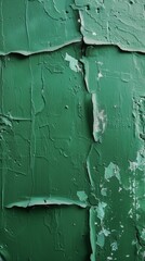 Wall Mural - cracked green surface texture background.