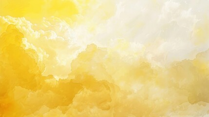 Wall Mural - Sunny yellow and cloud white textured background, evoking optimism and clarity.