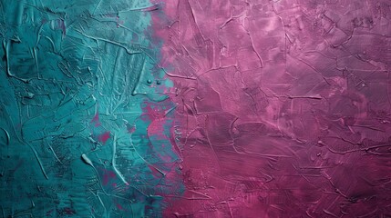 Wall Mural - Vibrant magenta and teal textured background, symbolizing passion and harmony.