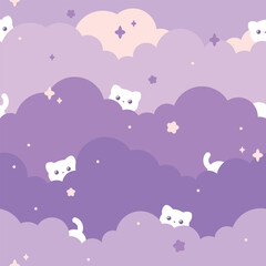 Cute purple sky pattern