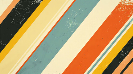 Retro vintage grunge background, with striped classic poster.