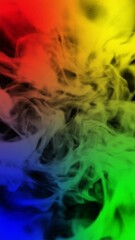 Wall Mural - vertical rainbow smoke twist background 4k loop features twists of smoke animating away from the vie