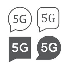 5g internet communication icon design, isolated on white background, vector illustration
