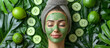 Facial mask, skin care, beauty, care, peeling and relaxation