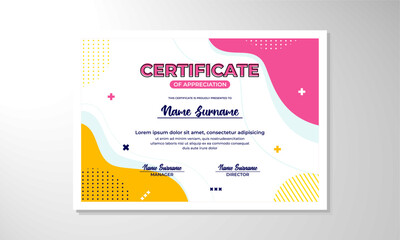 Wall Mural - elegant gradient certificate design template


